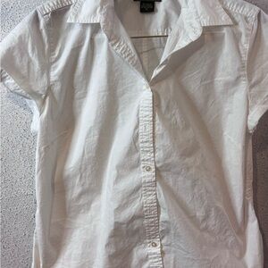 Eddie Bauer White Button-Up Shirt